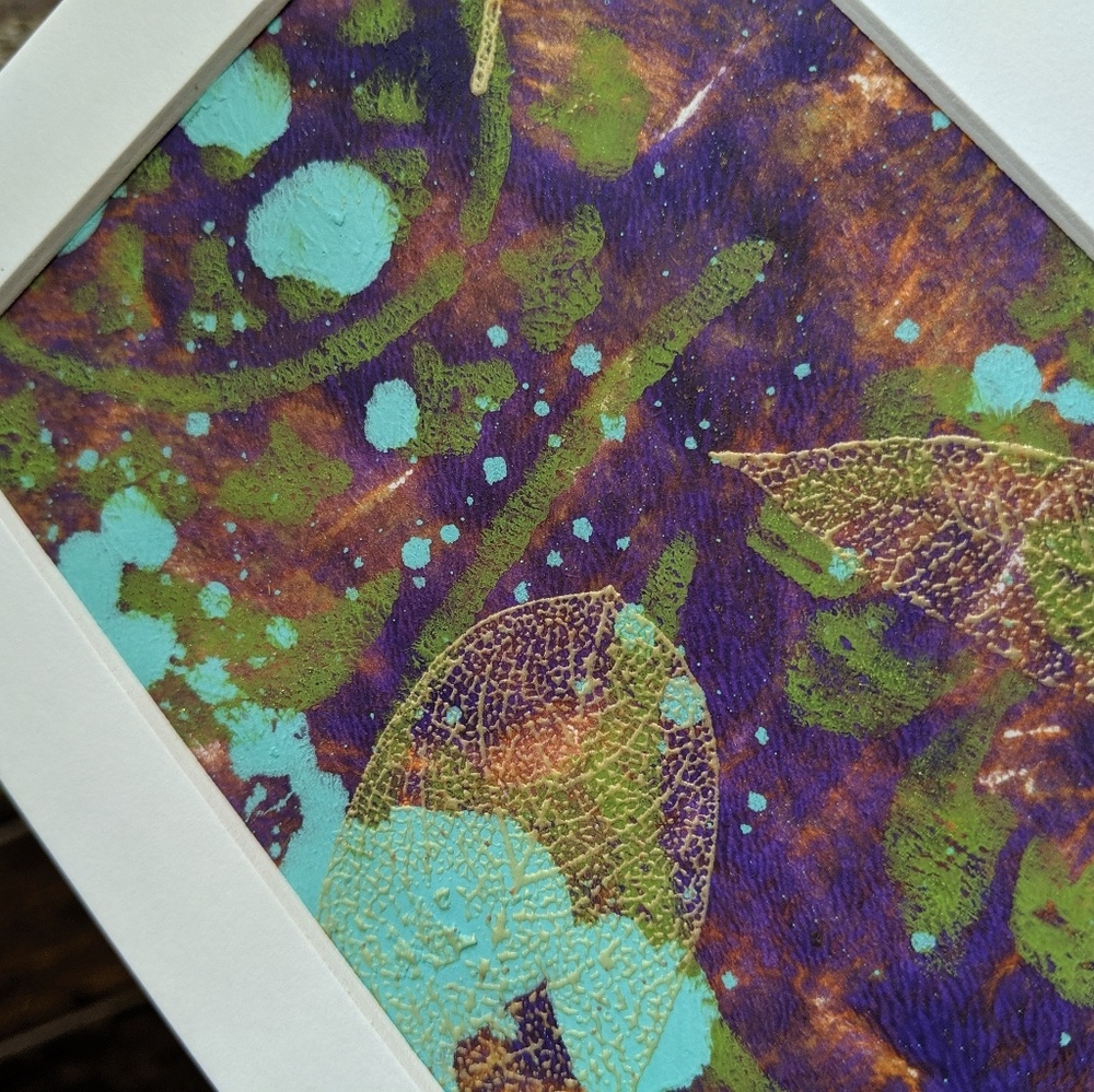 Original painting with metallic accents